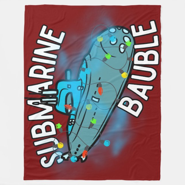 U-Boot, Bauble, Weihnachten Fleecedecke (Vorderseite)