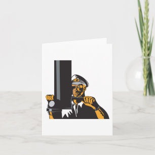 U-Boot-Captain mit Periscope Karte