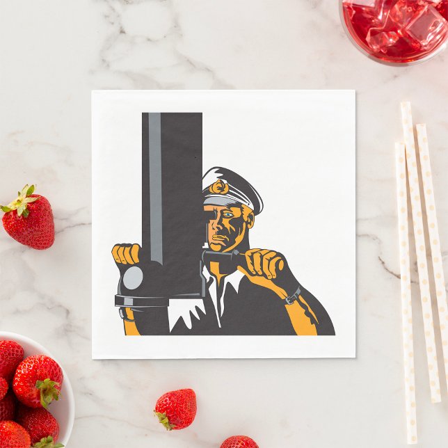 U-Boot-Captain mit Periscope Serviette (Von Creator hochgeladen)