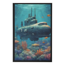 U-Boot in Motion Leinwand Wall Art