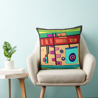 U-Boot Life Red Blue Türkis Green Kissen