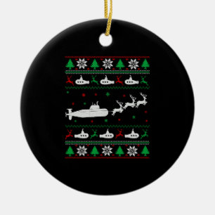 U-Boot-Marine Ugly Weihnachtssüßer Keramik Ornament