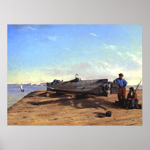 U-Boot-Torpedoboot HL Hunley C Chapman 1863 Poster