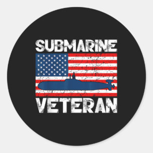U-Boot Veteran Krieg Subwater Craft Soldier Runder Aufkleber