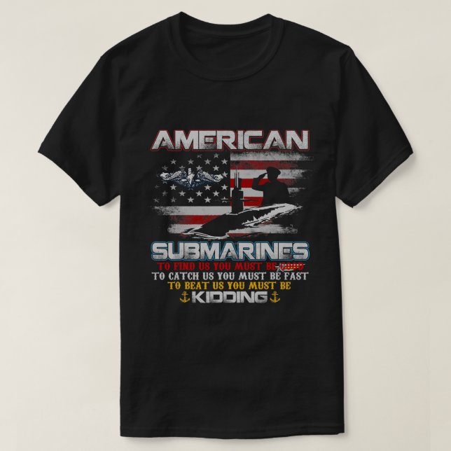 U-Boot-Veteran U-Boot-Fahnen Männer in den USA T-Shirt (Design vorne)
