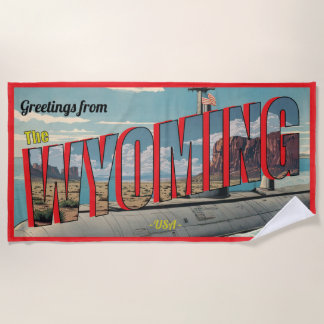 U-Boot-Wyoming für USA Retro Strandtuch