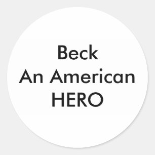 !! U Create Beck An American HERO Runder Aufkleber