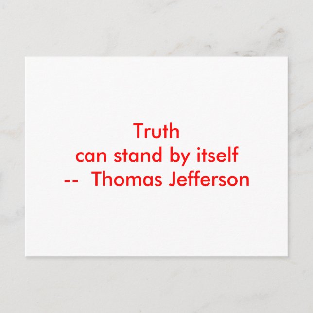 !! U Create Truth kann sich von selbst behaupten Postkarte (Vorderseite)