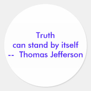 !! U Create Truth kann sich von selbst behaupten Runder Aufkleber