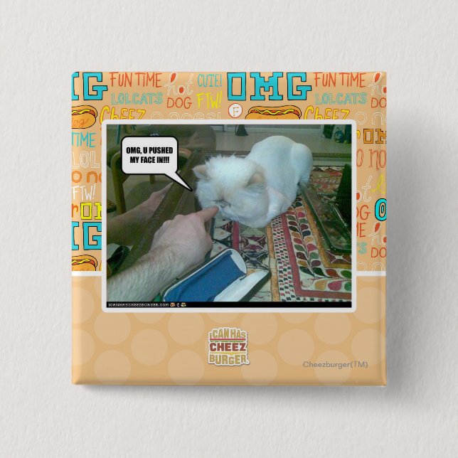 U drückte mein Gesicht ein! Button (Vorderseite)