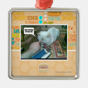 U drückte mein Gesicht ein! Silbernes Ornament