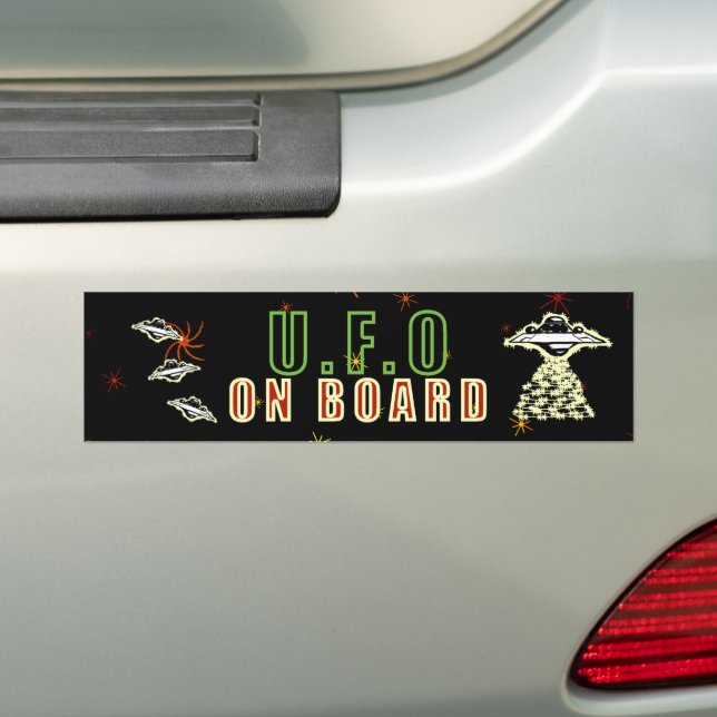 U.F.O. an Bord Grün Autoaufkleber (Auf Auto)