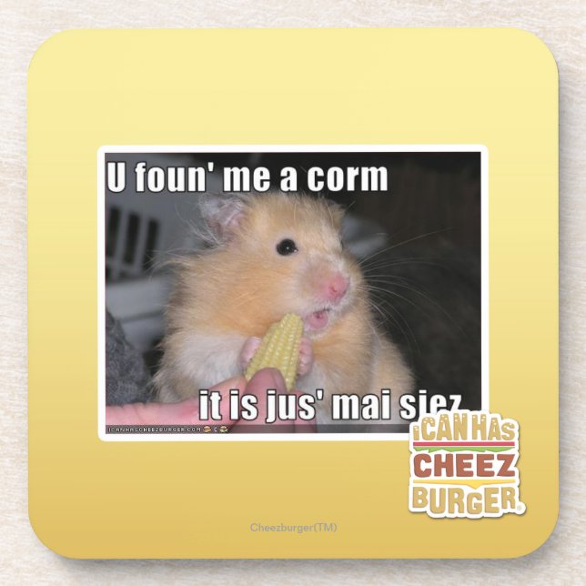 U fand mich ein Mais Getränkeuntersetzer (Vorderseite)