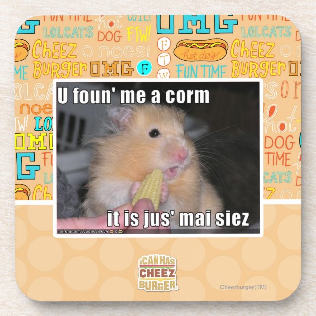 U fand mich ein Mais Getränkeuntersetzer (Vorderseite)