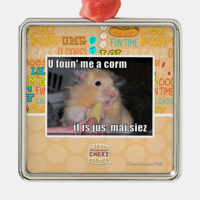 U fand mich ein Mais Ornament Aus Metall (Vorne)