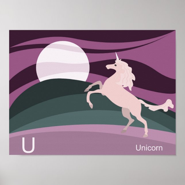 U für Einhornplakat Poster (Vorne)