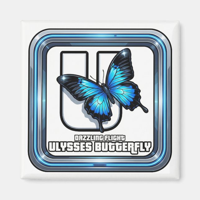 U is for Ulysses Butterfly – GTA Style ABC Learnin Magnet (Vorne)