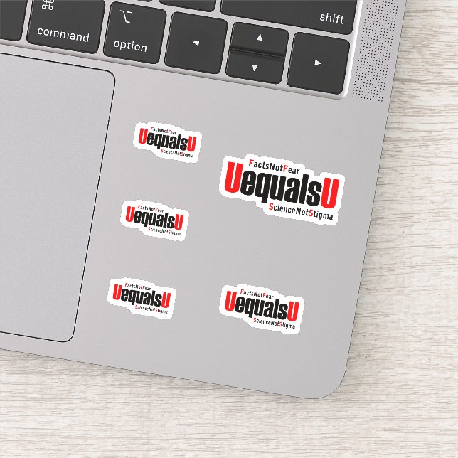 U ist gleich U - HIV nicht nachweisbar - Wissensch Aufkleber (Detail)