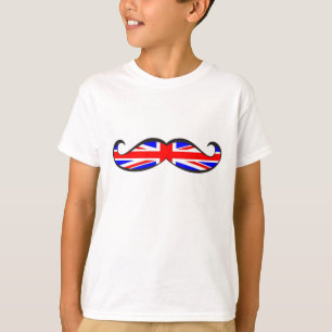 U.K. Flaggen-Schnurrbart T-Shirt