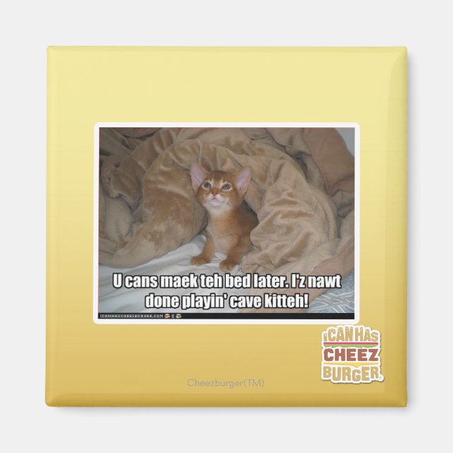 U kann das Bett später machen. Magnet (Vorne)