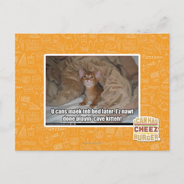 U kann das Bett später machen. Postkarte (Vorderseite)