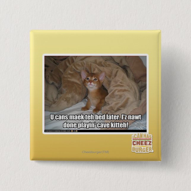 U kann maek das Bett später Button (Vorderseite)