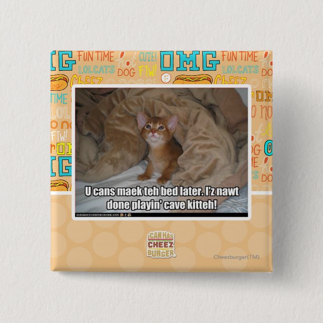 U kann maek das Bett später Button (Vorderseite)