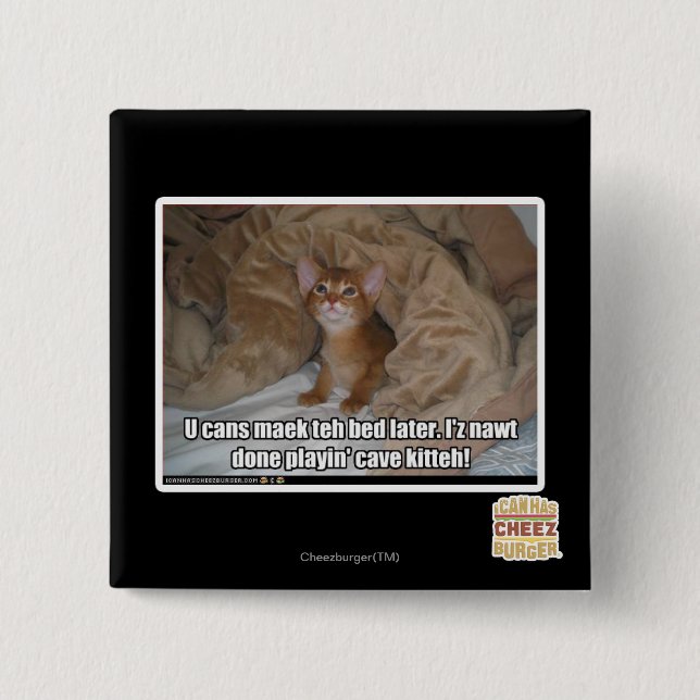 U kann maek das Bett später Button (Vorderseite)