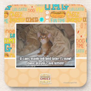 U kann maek das Bett später Getränkeuntersetzer