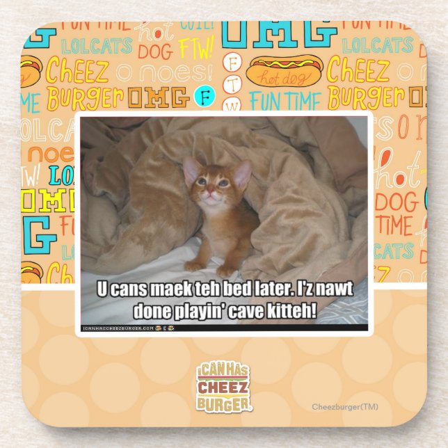 U kann maek das Bett später Getränkeuntersetzer (Vorderseite)