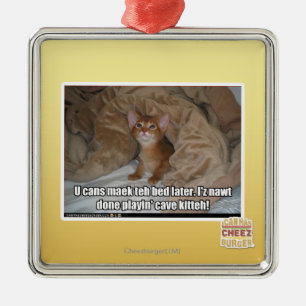 U kann maek das Bett später Silbernes Ornament