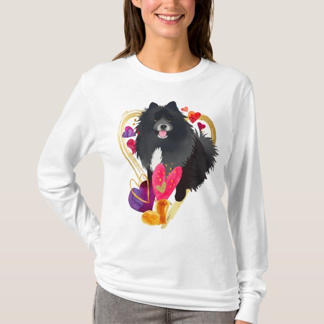 U MACHEN MEIN HERZ GEHEN BLING - Lapphund weiße Sh T-Shirt (Vorderseite)