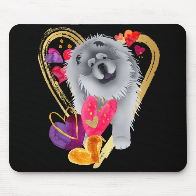 U MAKE MEIN HERZ GO BLING - Blue Chow mousepad (Vorne)