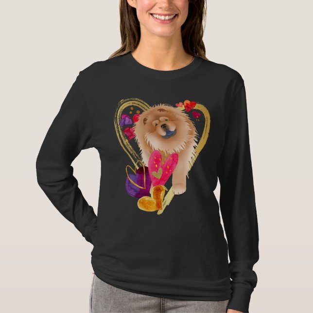 U MAKE my HEART GO BLING - Chow dark Shirt Stile (Vorderseite)