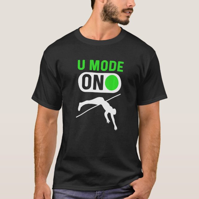 U-Modus auf Pole Jumping Pole Vault T-Shirt (Vorderseite)