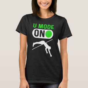 U-Modus auf Pole Jumping Pole Vault T-Shirt