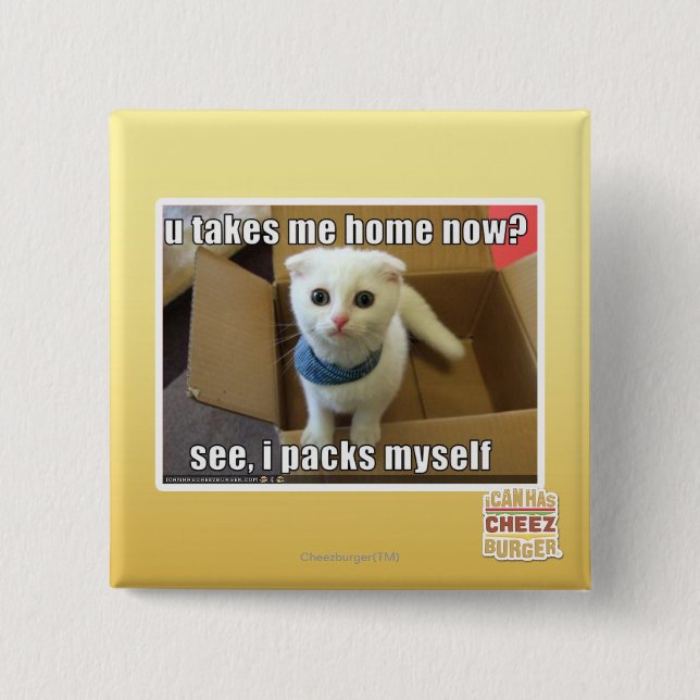 U nehmen mir Zuhause jetzt? Button (Vorderseite)