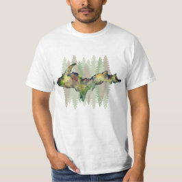 U.P. Green Camouflage Tree T - Shirt