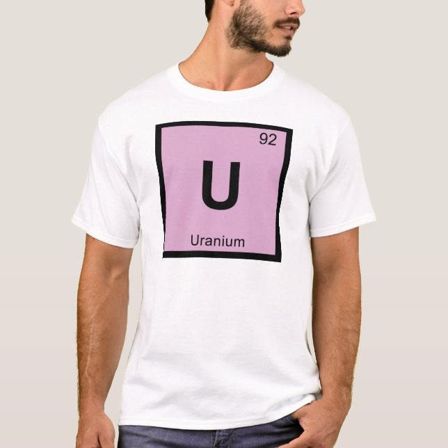 U - Periodisches Symbol für Uranchemie T-Shirt (Vorderseite)