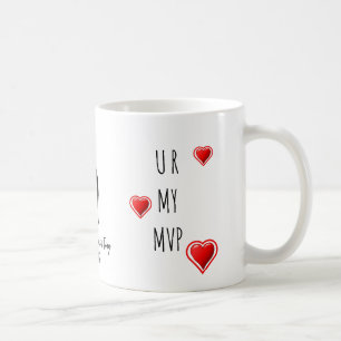 U R MY MVP Stilvolle Christliche Valentine Monogra Kaffeetasse