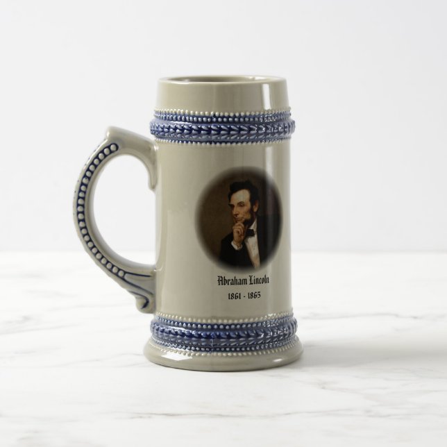 U.S.A. 16. Präsident (sammelbare Tasse) Bierglas (Links)