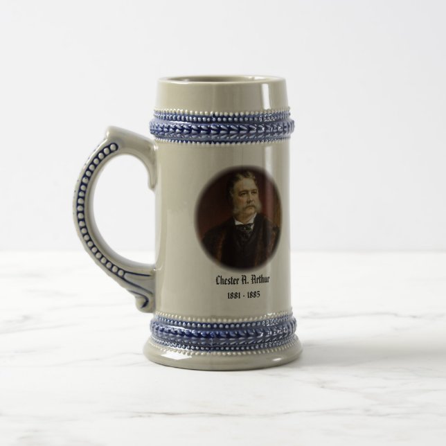 U.S.A. 21. Präsident (sammelbare Tasse) Bierglas (Links)