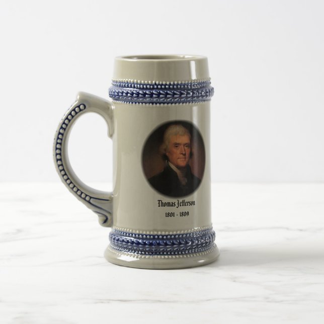 U.S.A. 3. Präsident (sammelbare Tasse) Bierglas (Links)