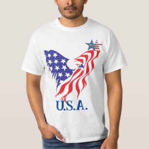 "U.S.A." American Eagle Monogramm T-Shirt