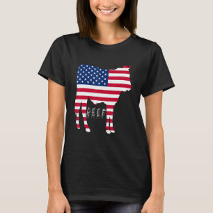 U S a Beef Proud Bull Flag Carnivore T-Shirt