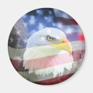 U.S.A. Eagle u. Flagge Magnet