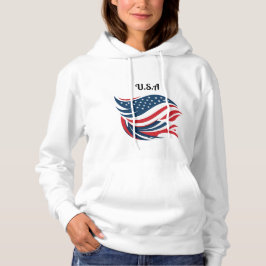 U.S.A Fahnenmädchen Hoodie