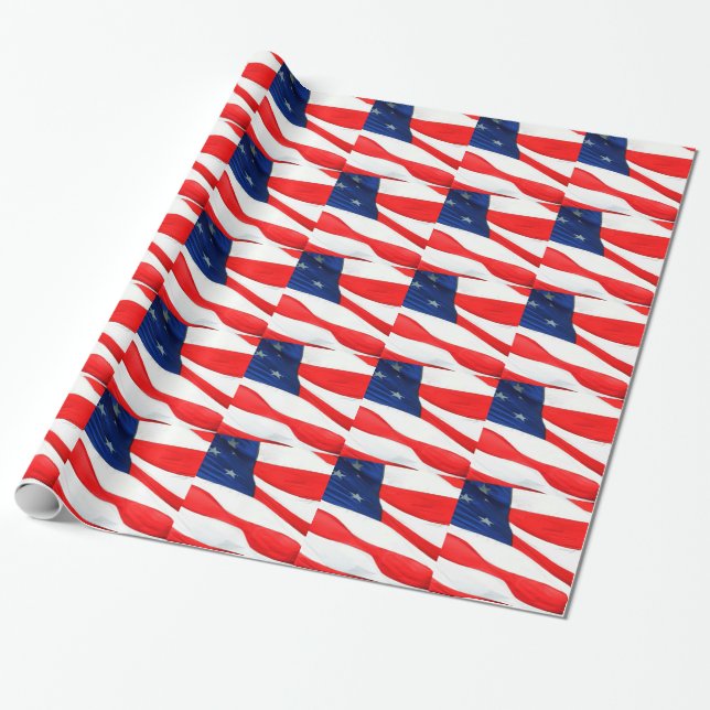 U.S.A. Flagge Geschenkpapier (Ungerollt)