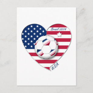 "U.S.A." Fußball-Team Fútbol de Estados Unidos 201 Postkarte