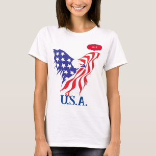 "U.S.A." Monogramm T-Shirt
